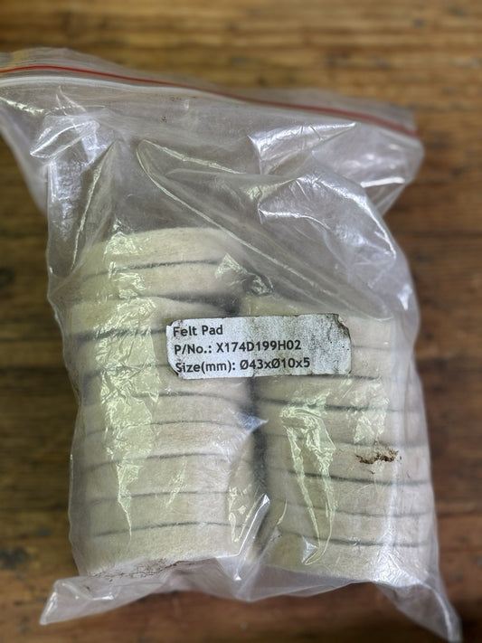 (18 Pieces) Mitsubishi DWC, FX, QA Wire EDM 43mm Felt Pad OEM M144 X174D199H02