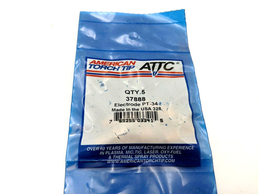 5 Pcs ATTC American Torch Tip 37888 Electrode PT-34 Plasma Torch Consumable Part