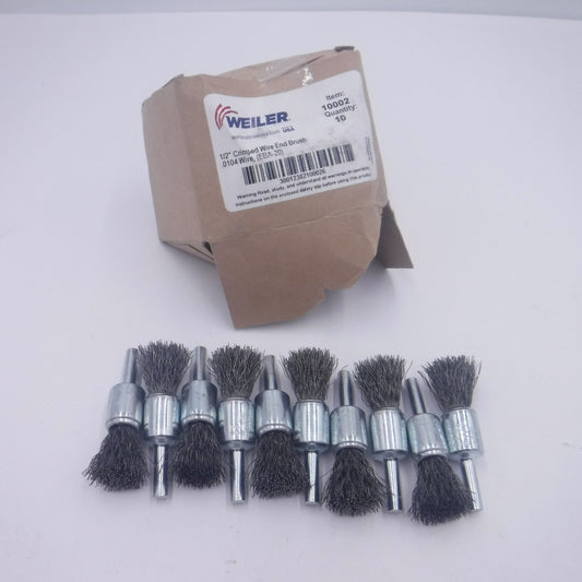 10 Pack Weiler 1/2" Crimped Wire End Brushes EBA-20 10002