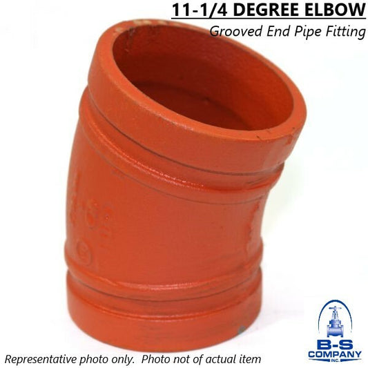 3" Grooved End 11-1/4 Degree Elbow Grooved End Pipe Fitting TEXLINE Figure 4015