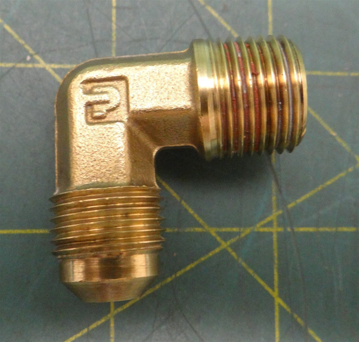 Parker Hannifin 149F-8-6 Brass 5/8" Male Flare x 3/8" Male NPT 90° Elbow Fitting
