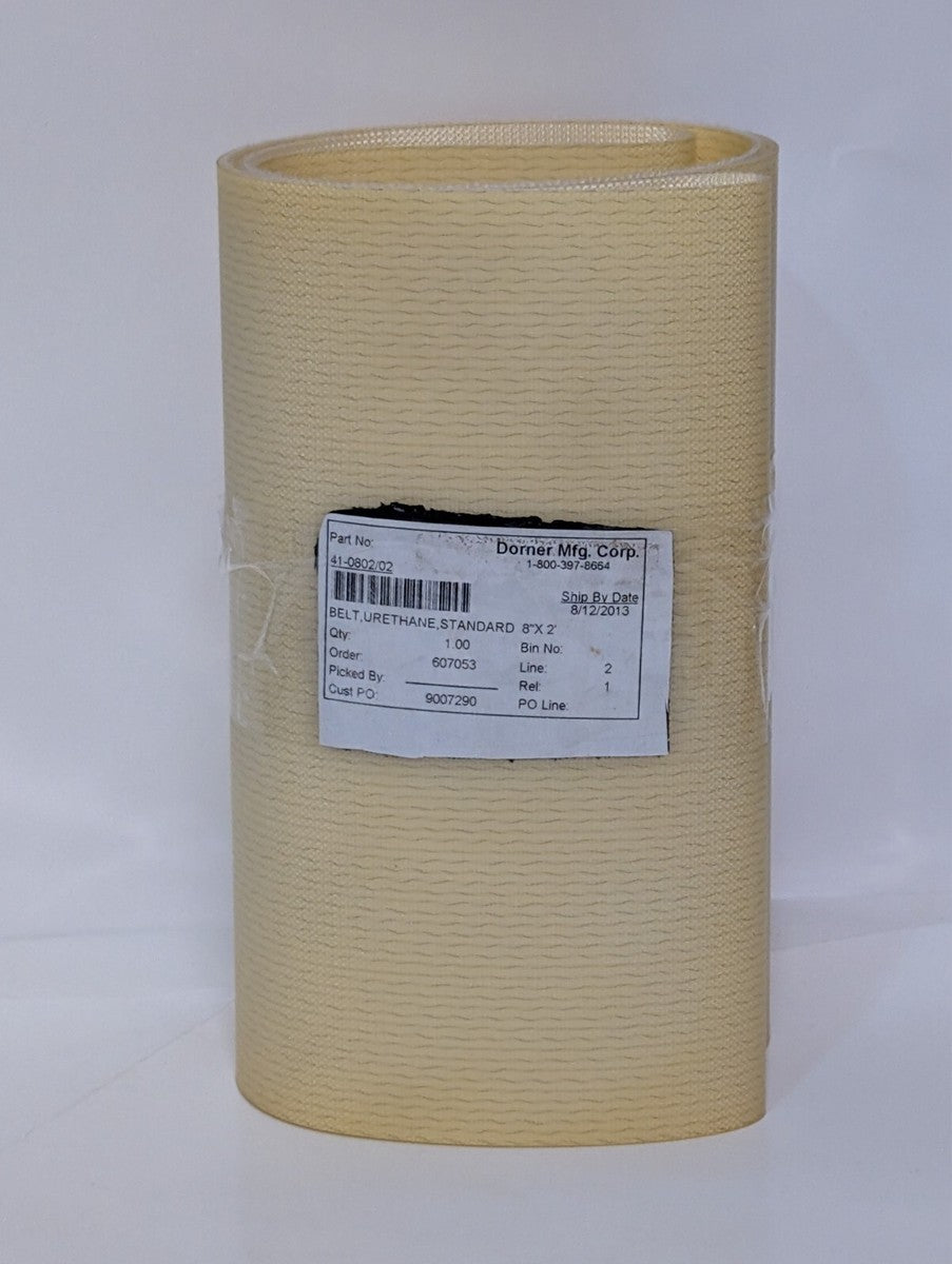 Dorner 41-0802/02 Standard Urethane Conveyor Belt 8" x 2' ft