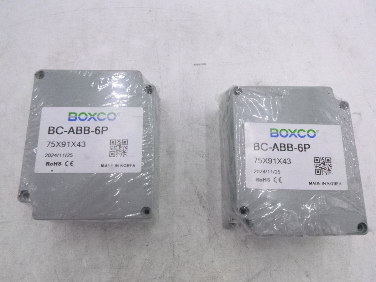 2 Pack Boxco BC-ABB-6P 6 Position 12 Terminal Gray 2.95" x 3.58" x 1.69",