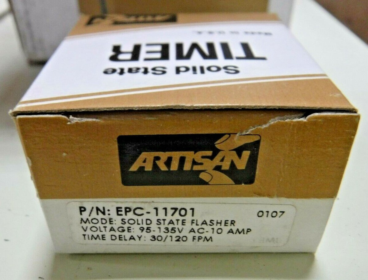 Artisan EPC-11701 Solid State Timer Relay (95-135VAC, 10A, 30/120 FPM) "NEW"