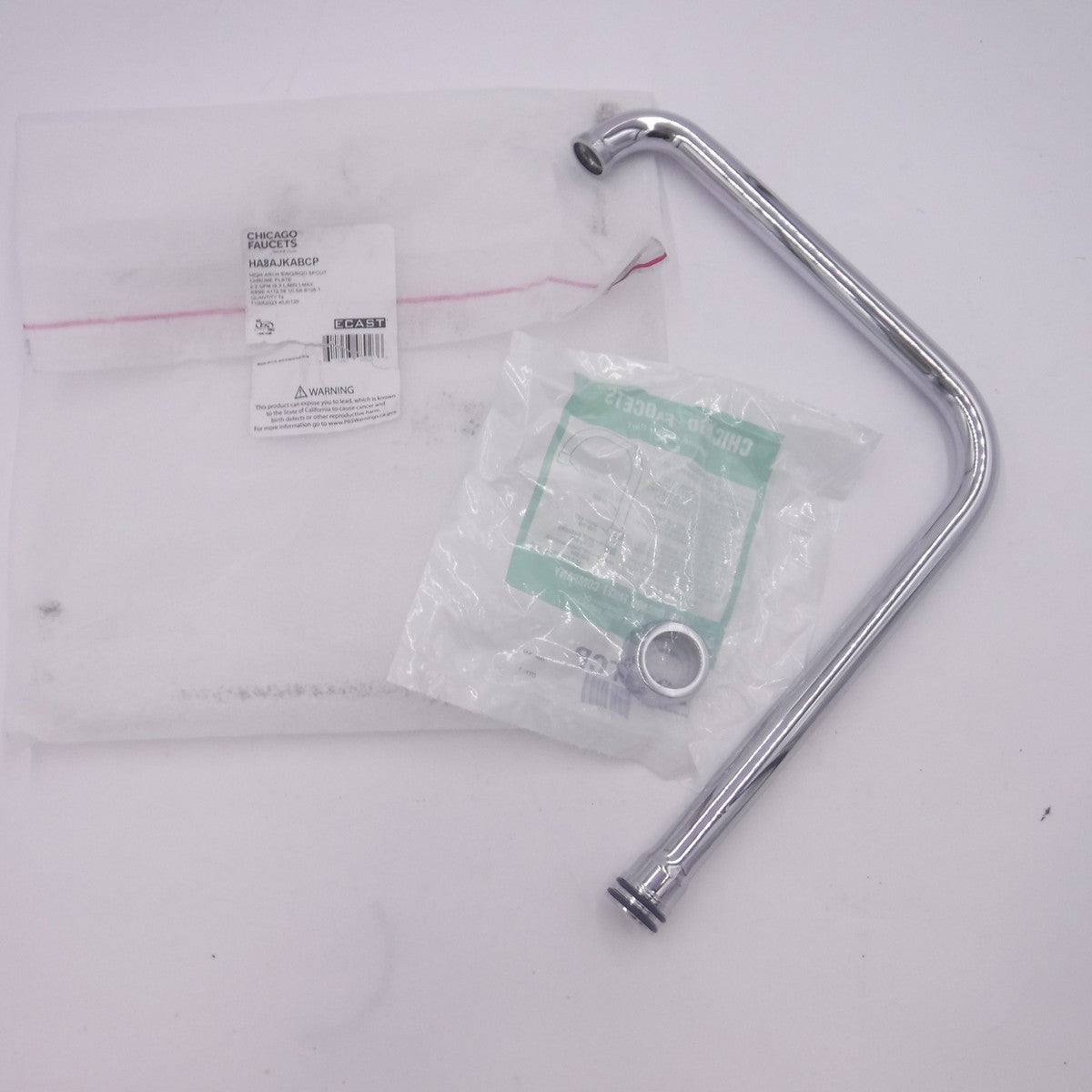 Chicago Faucets 8" Rigid/Swing High Arc Spout HA8AJKABCP
