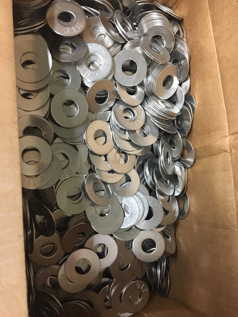 1/2” Flat Washer 316SS Stainless Steel X 1.-1/4” O.D ( Lot 2,389 Pcs)