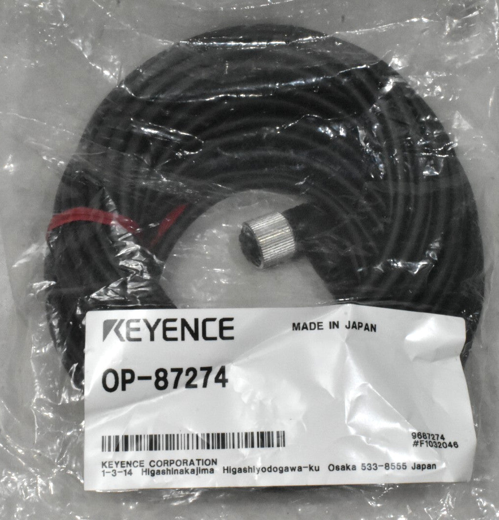 Keyence OP-87274 Connector Cable, M12, L-Shaped, 10m New – SPMX ...
