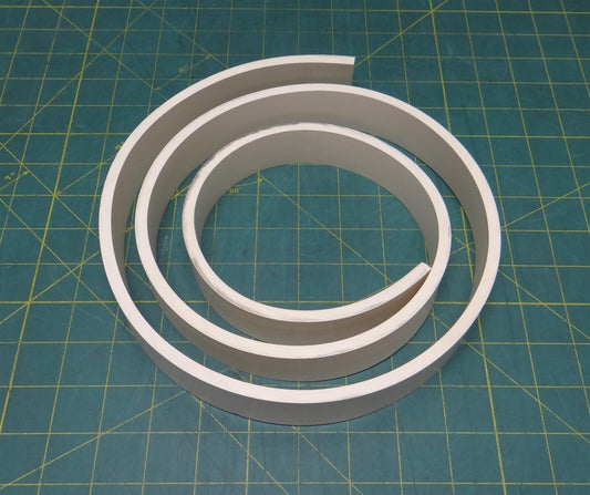 1/4" Thick, 1-1/4" Width, 60-3/4" Length, Food Industry Silicone Rubber Strip