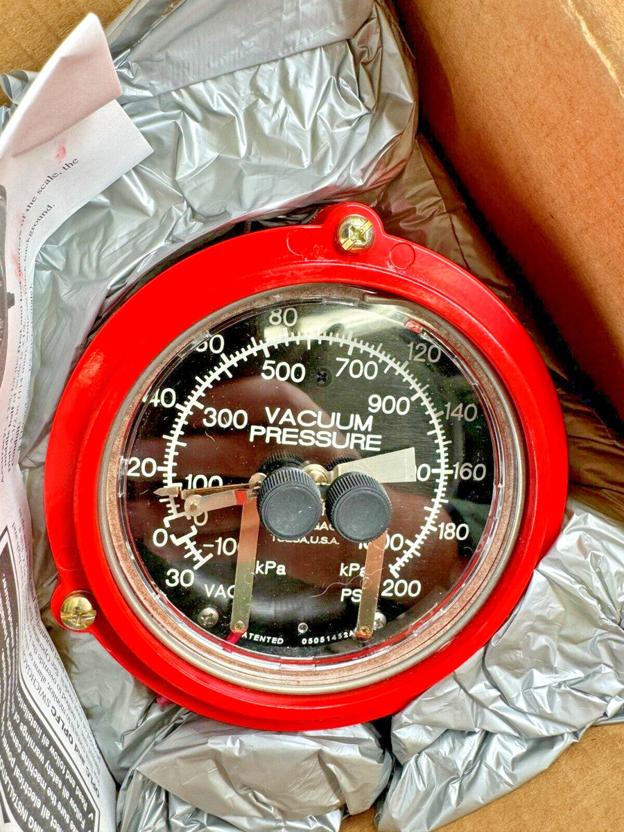 MURPHY SWICHGAGE OPLFC-S-30V200 Vacuum Pressure Gauge 30-0 VACUUM, 0-200 PSI