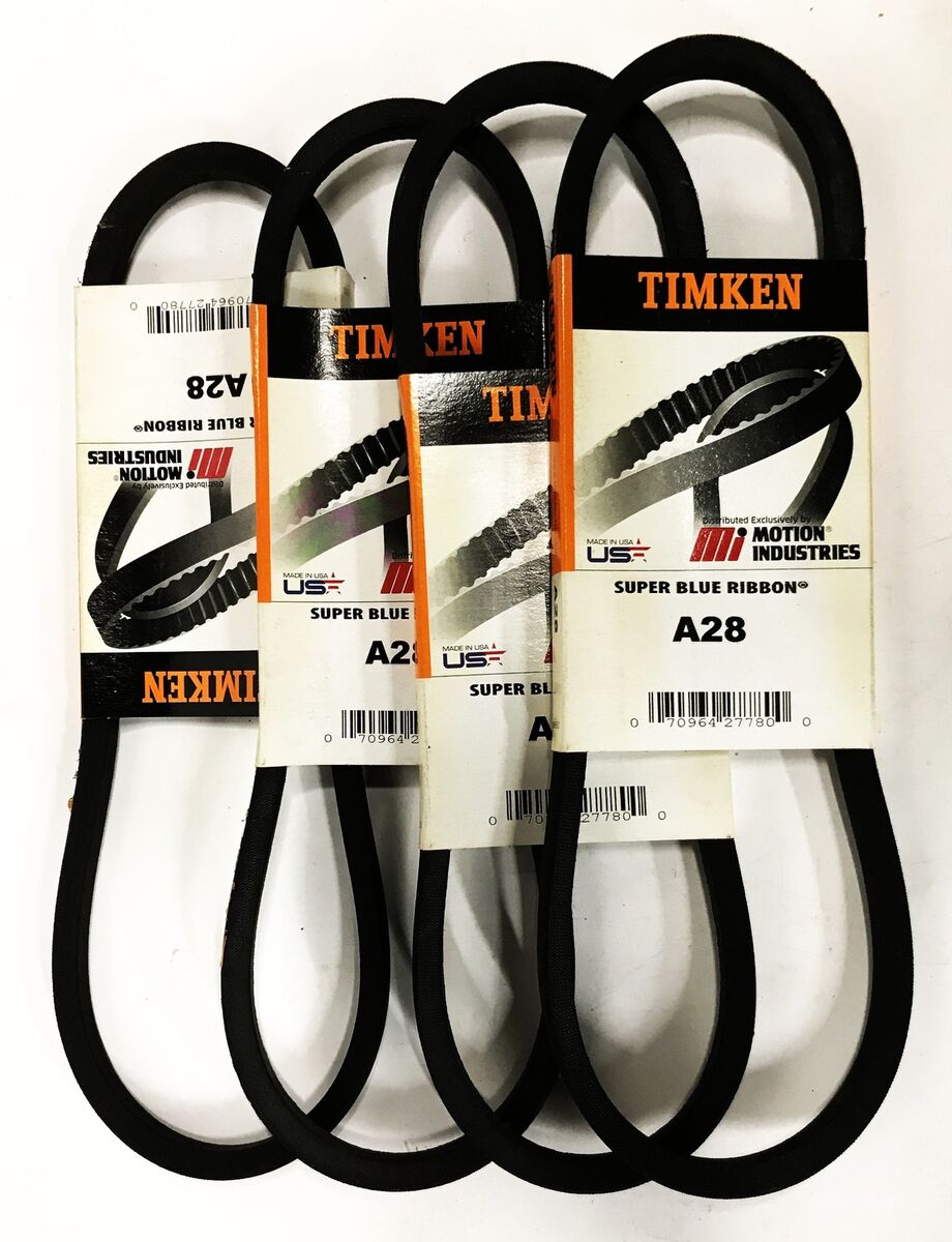 Timken Drive Belt A28 [Lot of 4] NOS