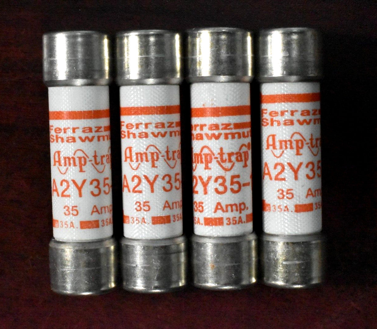 [Lot of 4] Ferraz Shawmut Amp-Trap A2Y35-1 Fuse 35 Amp, 250VAC / 500VDC
