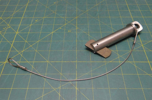 3/4" Dia Stainless Toggle Lock Clevis Pin, 2.5" Usable Length w/ Safety Wire