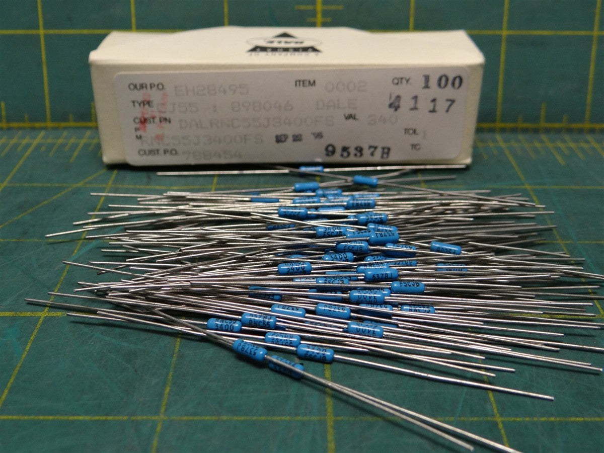 (100) Vishay / Dale RNC55J3400FSB Metal Film Resistor 1/8watt 340ohms 1% 25ppm