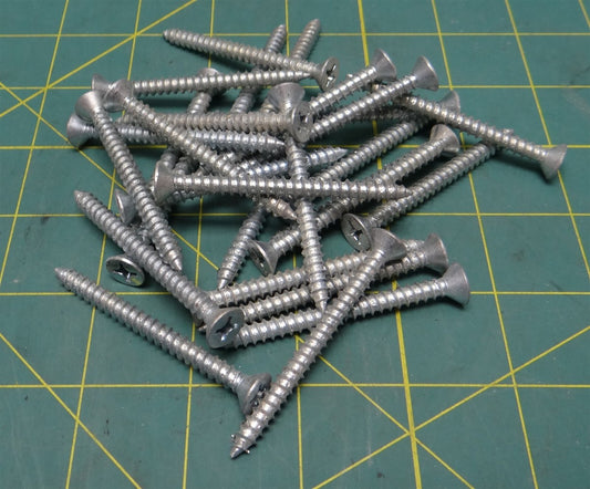 (90) Box of 1-1/2" Phillips Flat Head Screws for Sheet Metal, Zinc-Plated Steel 