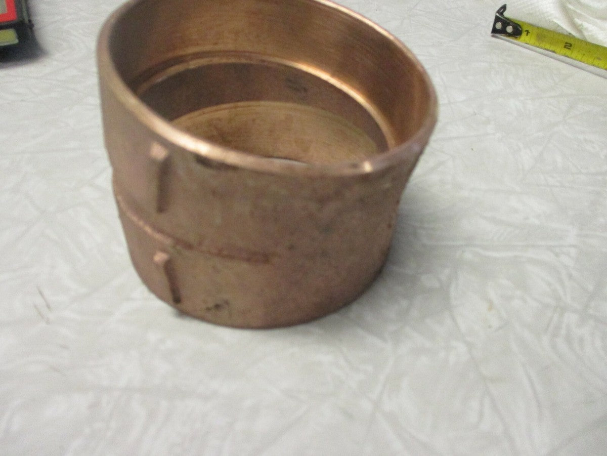 3" Bronze 11-1/4 Degree Elbow CxC Solder Sweat End Pipe Fitting (Lot of 1)