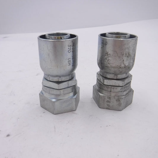 2 Pack Couplamatic 7/8" 37° Straight Female Swivels R509-16X16