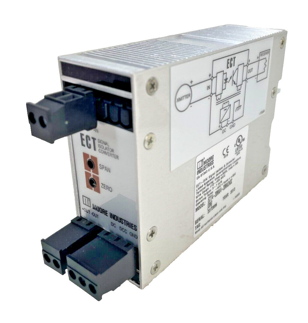 Moore Industries ECT/4-20MA/4-20MA/24DC [DIN] Signal Isolator & Converter  *NIB*