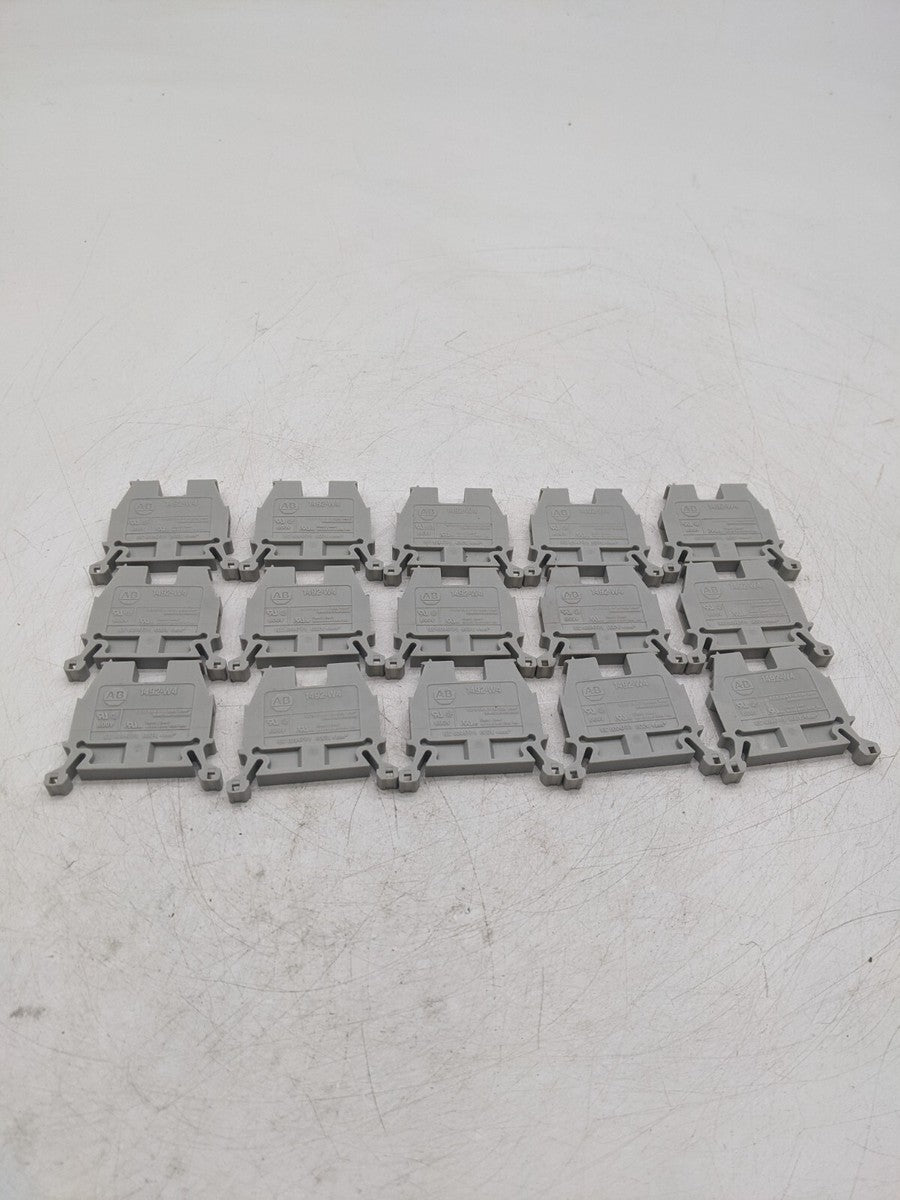 Lot of 15 Allen-Bradley 1492-W4 Terminal Block Feed Through 30 Amp 600V AC/DC