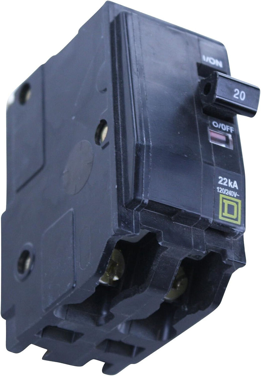 SQUARE D QOB220VH 2 POLE 20 AMP 120/240V BOLT IN BREAKER 22,000 AIC