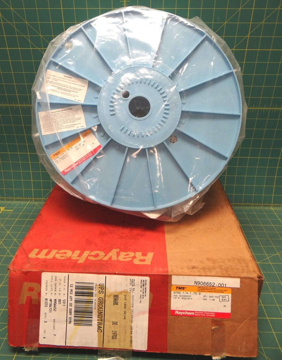 2500 TE Connectivity Raychem TMS-1/4-1.75-9 White Heat Shrinkable Label