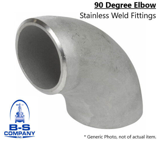90 Degree Elbow 20" S10s Long Radius Stainless Steel 304/304LWX Weld End Fitting