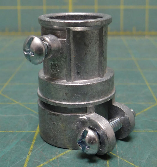 1/2" Electrical Metallic Tube EMT to Flex FMC Set-Screw Conduit Coupling Steel