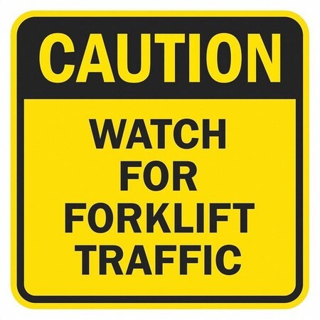 Lyle T1-1378-Hi_18X18 Warning Sign, 18 In H, 18 In W, Aluminum, Square,