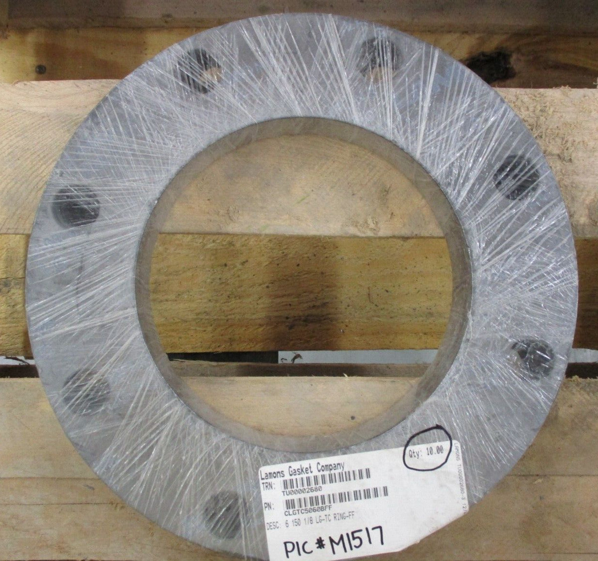 (2) LAMONS LG-TC 6" Class 150 Full Face Flexible Graphite Ring Gasket 1/8" Thick