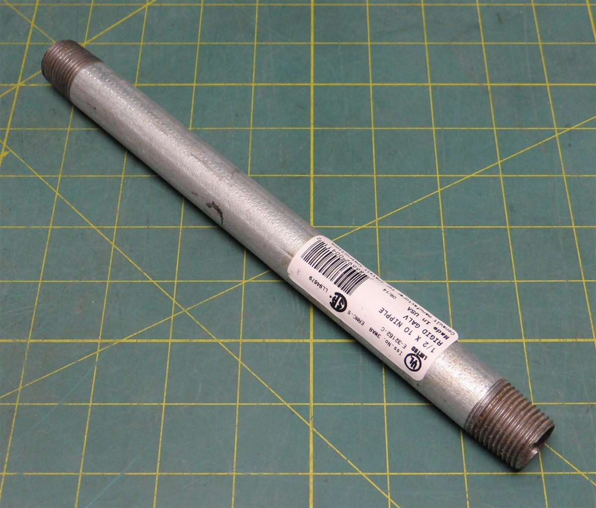 Wheatland 1/2" x 10" Rigid Galvanized Steel Conduit Nipple