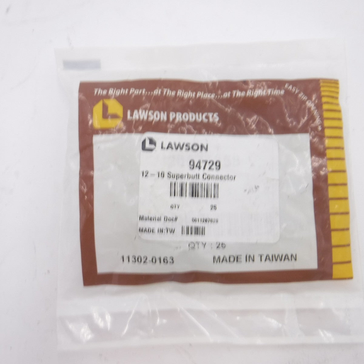 25 Pack Lawson 12-10AWG SuperButt Connectors 94729