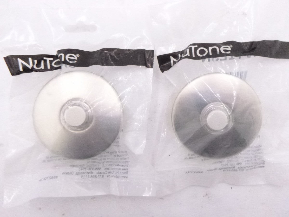 2 Pack NuTone PB41LSN Satin Nickel Lighted Pushbutton Doorbell Kit 2-1/2" Dia