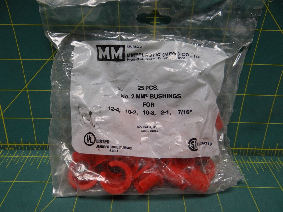 31 Pcs no. 2 MM Brushings for 12-4 10-2 10-3 2-1 7/16" MM Plastic Co Inc 
