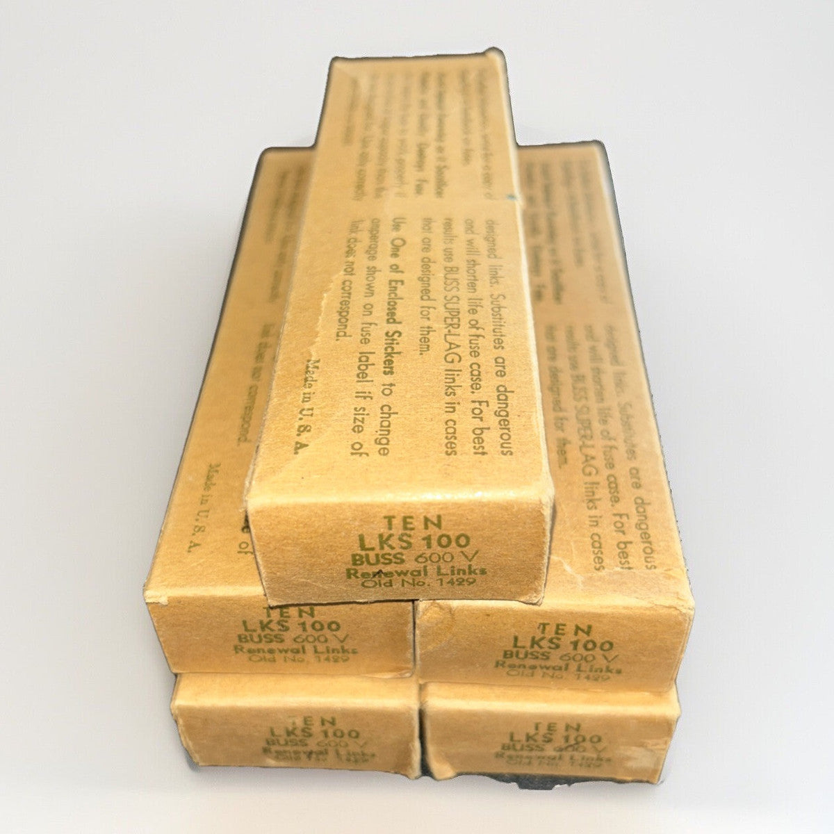 *QTY 5* COOPER BUSSMANN LKS-100 SUPER LAG RENEWAL LINKS BOX OF 10. Free Ship! Z2