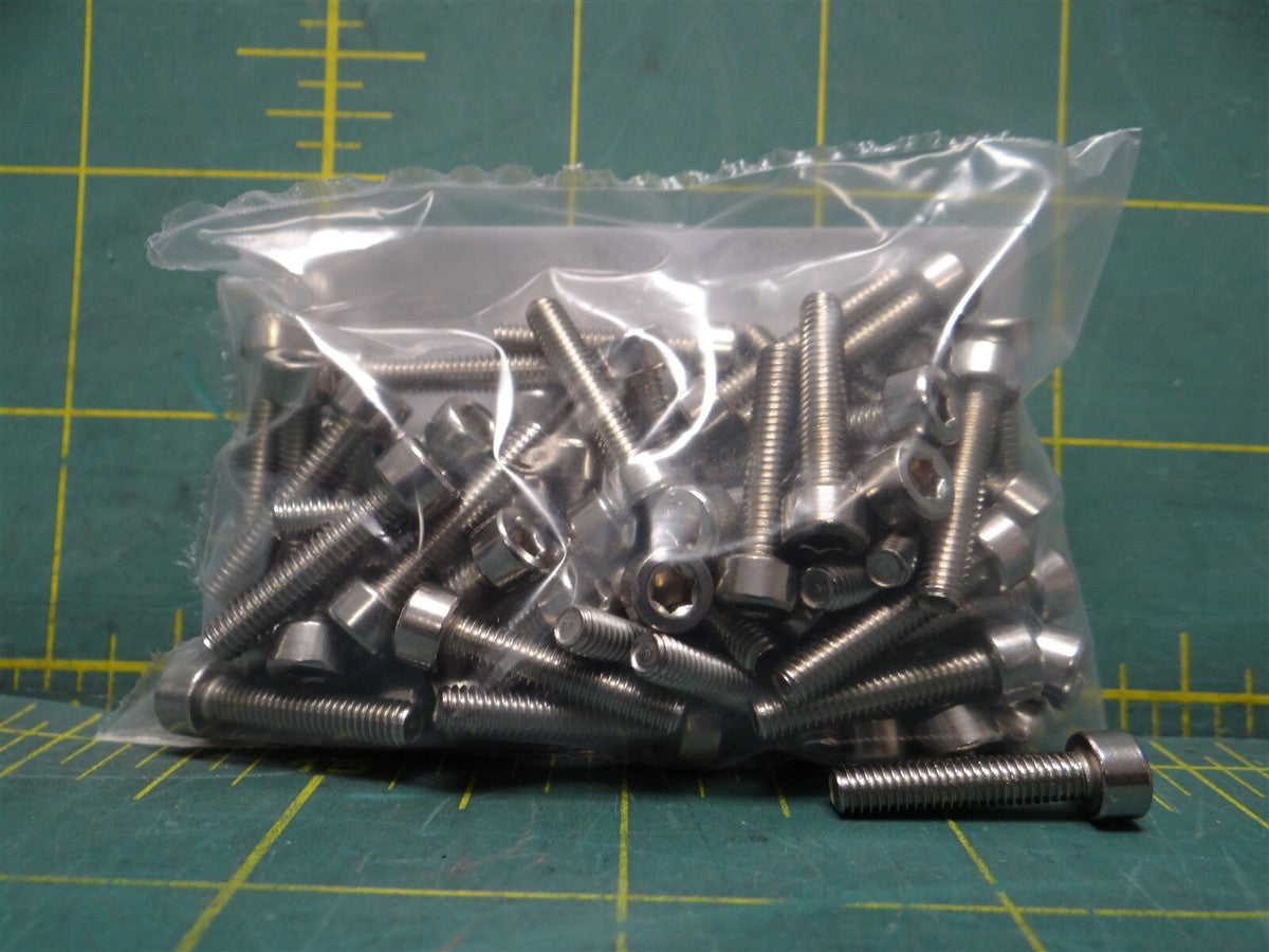 (60 pk) 18-8 Stainless Steel Socket Head Screw M4 x 0.7 mm Thread 25 mm Long Hex