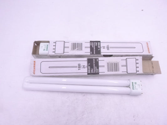 2 Pack Sylvania Compact Fluorescent FT24DL/835/ECO  4 Pin 2G11 Base 24 Watt