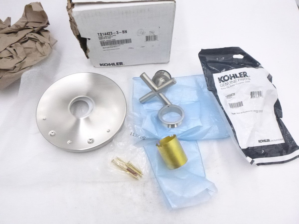 KOHLER Vibrant Brushed Nickel Cross Shower Faucet Handle TS14423-3-BN