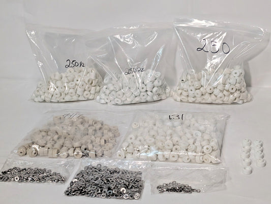 1000+: Asstd Findings, Insulators, Washers, Bushings, Spacers, Industrial, Craft
