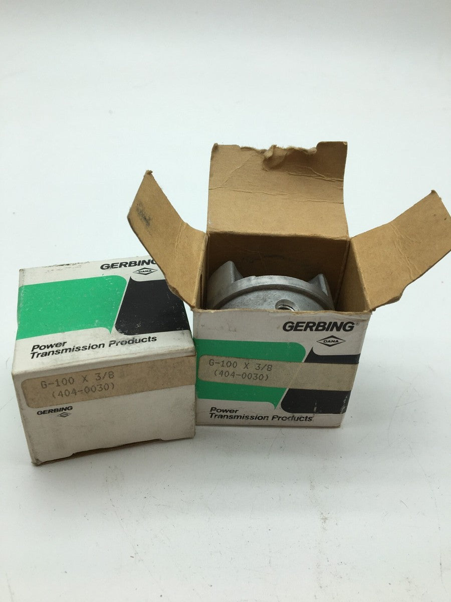 2 Piece Set Gerbing G-100 3/8 Jaw Coupling Aluminum 3/8 Inch Bore Center - Gray