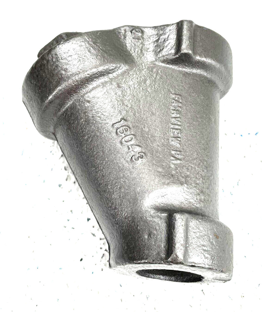 FULL FLOW 3/4" NPT Cast Iron Y Strainer Valve 250-PSI SWP / 30-Mesh SS Screen