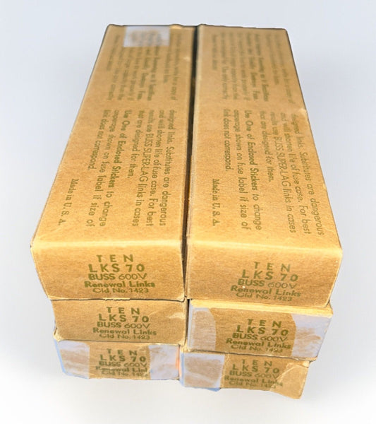 *QTY 6* Buss LKS 70 600V Super lag Renewal Links Box Of 10 *FREE SHIPPING*    Z2