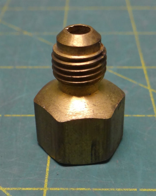 1/2" Female SAE X 3/8" Flared Male SAE Brass Straight Pipe Fitting