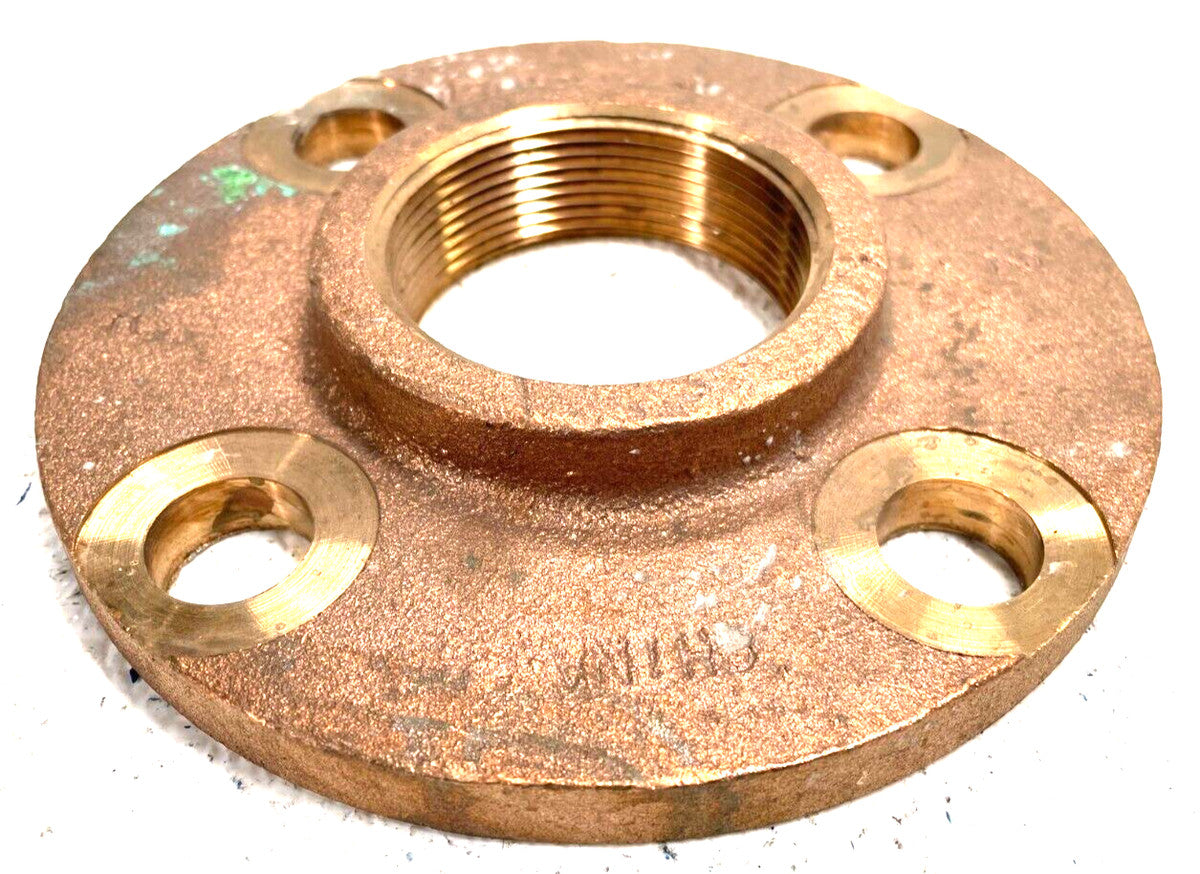 2" (2.375 OD) Class 150 Bronze Threaded Flange LEAD FREE