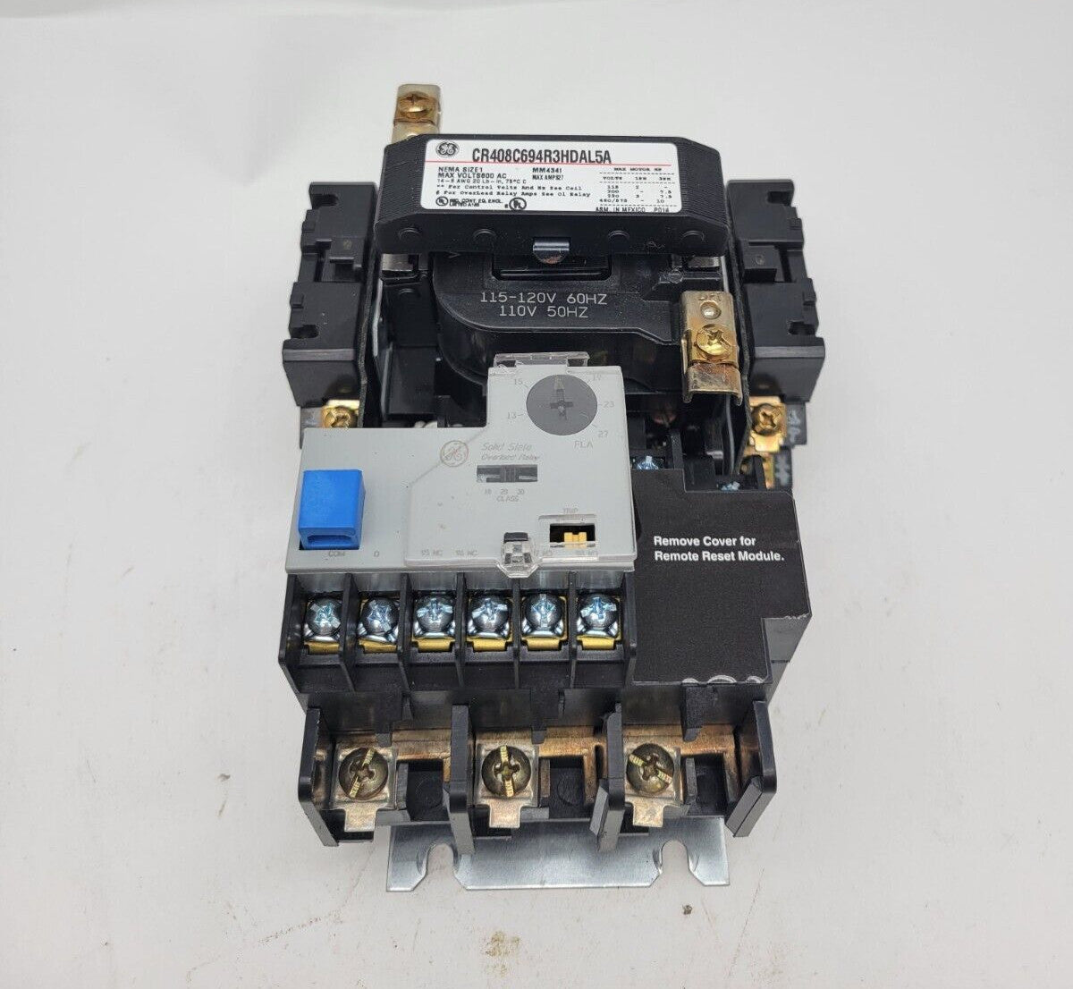 GE CR408C694R3HDAL5A Starter Coil 110/115-120V 50/60Hz NEMA 1 & CR324CXHS Relay