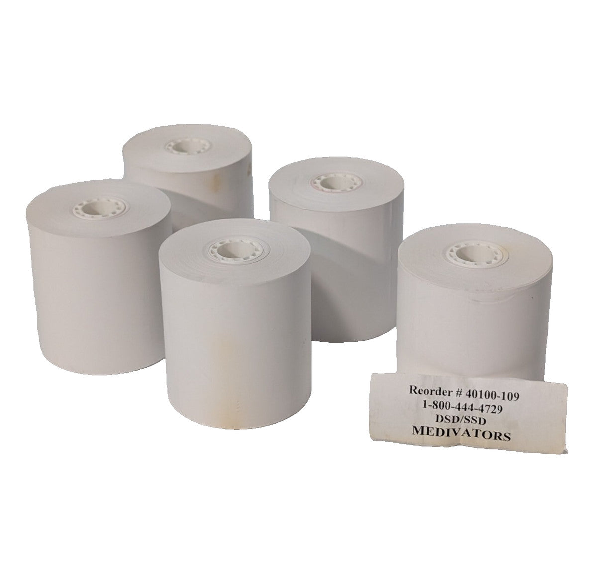 Lot of 5: Medivators DSD/SSD 40100-109  Medical Thermal Printer Paper Rolls