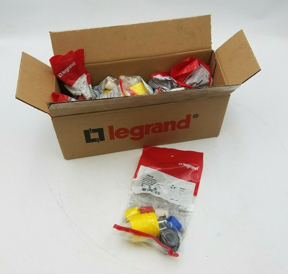 10PC Legrand Pass Seymour 24W49 Locking Watertight Plug NEMA L6-15P 15A 250V NOS