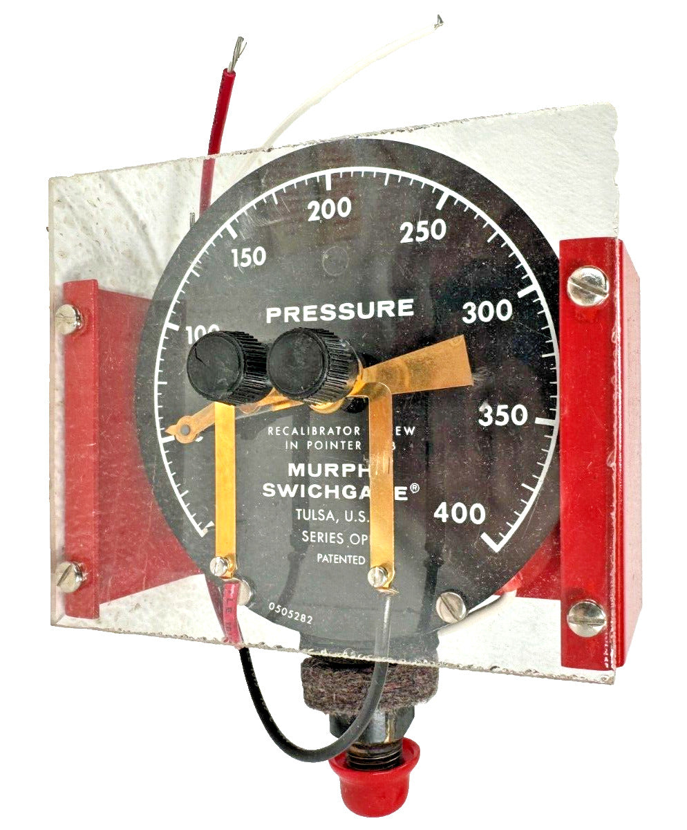 MURPHY SWICHGAGE OPL-FC-EX LESS CASE-400 Pressure Gauge 0-400, 1/4" NPT Conn.