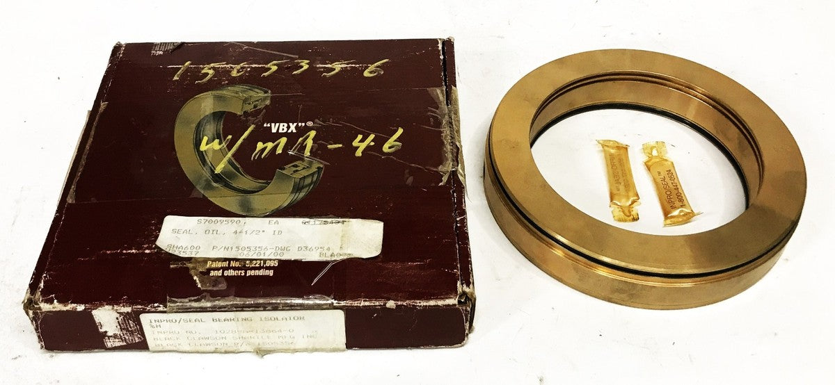 Inpro/Seal BBX Bearing Isolator 6-1/4 OD 4-1/2 ID 1028-A-13864-0 NOS