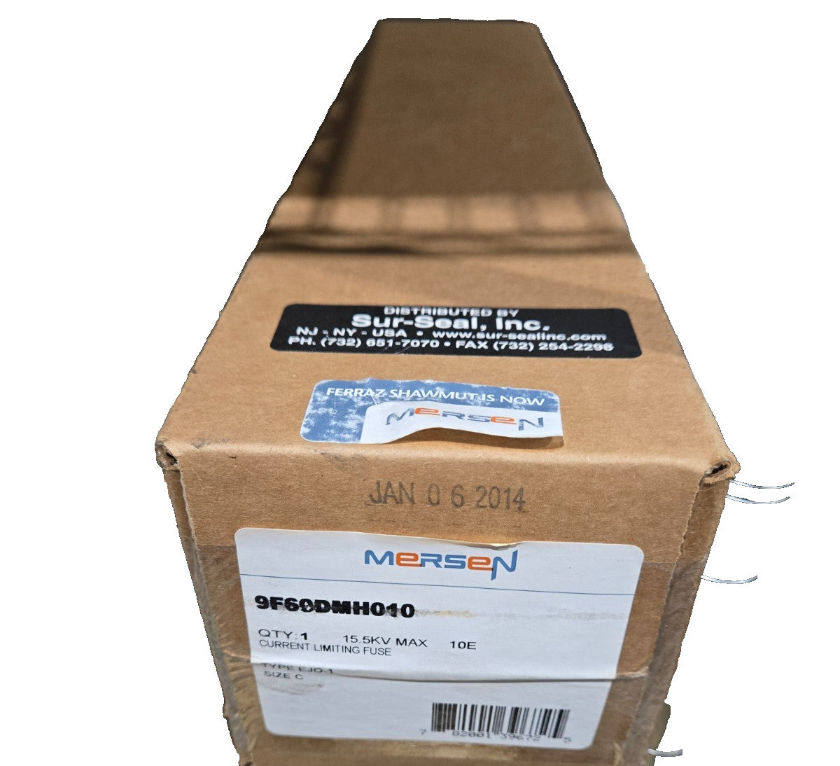 MERSEN 9F60 DMH010 Fuse 10E Amp 15.5 kV 60 Hz EJ0 -1 C 9F60DMH010 NEW