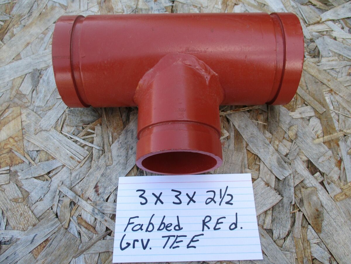 3" x 2-1/2" Reducing Tee Grooved End IPS Pipe Fitting