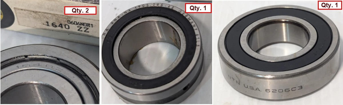 Lot of 4 Bearings - Various Sizes and Manufacturers, See Description -Free Ship